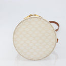 CELINE Macadam Canvas Shoulder Bag PVC Leather Ivory Gold Auth 199132A-5
