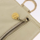 CHANEL Multi Case Matelasse Pouch Leather Ivory Gold CC Auth 199133-19