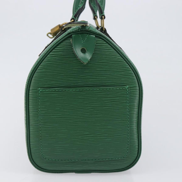 LOUIS VUITTON Epi Speedy 25 Hand Bag Borneo Green M43014 LV Auth 199134V