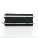 CHANEL Matelasse Hand Bag Lamb Skin 2way Black Silver CC Auth 199135SM-12