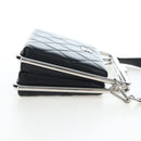 CHANEL Matelasse Hand Bag Lamb Skin 2way Black Silver CC Auth 199135SM-5