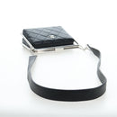 CHANEL Matelasse Hand Bag Lamb Skin 2way Black Silver CC Auth 199135SM-9