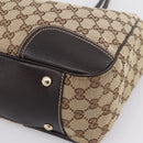 GUCCI GG Canvas Web Sherry Line Princi Tote Bag Beige Gold 163805 Auth 199136V-10