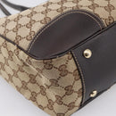 GUCCI GG Canvas Web Sherry Line Princi Tote Bag Beige Gold 163805 Auth 199136V-13