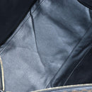 CELINE Macadam Canvas Boston Bag PVC Leather Black Gold Auth 199137V-10