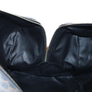 CELINE Macadam Canvas Boston Bag PVC Leather Black Gold Auth 199137V-21
