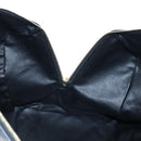 CELINE Macadam Canvas Boston Bag PVC Leather Black Gold Auth 199137V-22