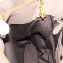Miu Miu Tote Bag Leather 2way Beige Gold Auth 199139V-21