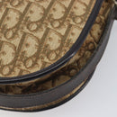 Christian Dior Trotter Canvas Shoulder Bag Beige Gold Auth 199140-14