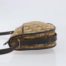 Christian Dior Trotter Canvas Shoulder Bag Beige Gold Auth 199140-4