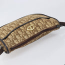 Christian Dior Trotter Canvas Shoulder Bag Beige Gold Auth 199140-6