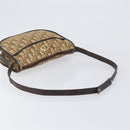 Christian Dior Trotter Canvas Shoulder Bag Beige Gold Auth 199140-7