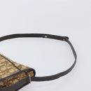 Christian Dior Trotter Canvas Shoulder Bag Beige Gold Auth 199140-8