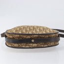 Christian Dior Trotter Canvas Shoulder Bag Beige Gold Auth 199140-5