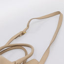 PRADA Hand Bag Vittero Dino Leather 2way Beige Gold Auth 199142V-15