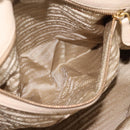 PRADA Hand Bag Vittero Dino Leather 2way Beige Gold Auth 199142V-25