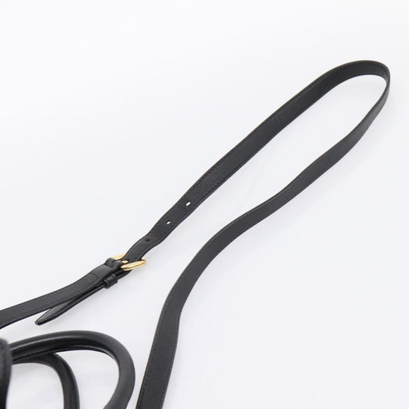 PRADA Gathered Hand Bag Nylon 2way Black Gold Auth 199147V