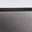 CELINE iPad Case Leather Silver Auth 199148-9