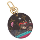 LOUIS VUITTON Damier Ebene Key Holder Illustre Charm M65138 LV Auth 199151V-1