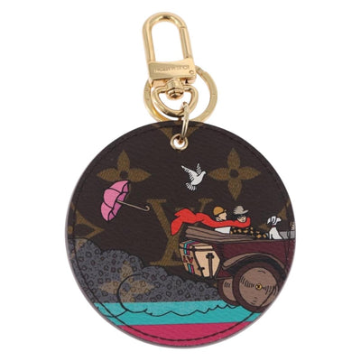 LOUIS VUITTON Damier Ebene Key Holder Illustre Charm M65138 LV Auth 199151V - 0