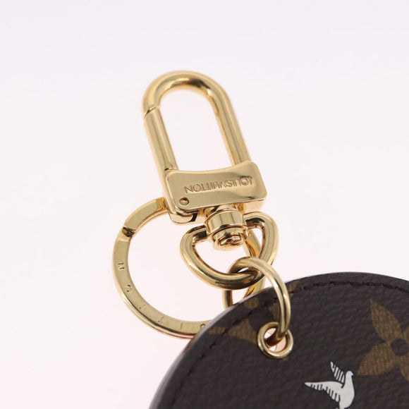 LOUIS VUITTON Damier Ebene Key Holder Illustre Charm M65138 LV Auth 199151V