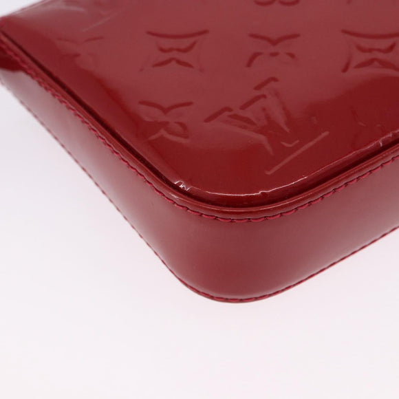 LOUIS VUITTON Monogram Vernis Pochette Accessoires Rouge Grunadine Auth 199154V
