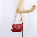 LOUIS VUITTON Monogram Vernis Pochette Accessoires Rouge Grunadine Auth 199154V-23