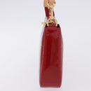 LOUIS VUITTON Monogram Vernis Pochette Accessoires Rouge Grunadine Auth 199154V-4