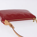 LOUIS VUITTON Monogram Vernis Pochette Accessoires Rouge Grunadine Auth 199154V-7