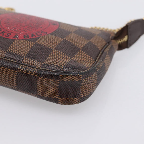 LOUIS VUITTON Damier Ebene T&B Mini Pochette Accessoires N58011 LV Auth 199155A