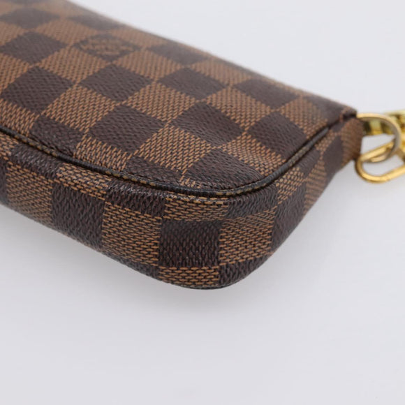 LOUIS VUITTON Damier Ebene T&B Mini Pochette Accessoires N58011 LV Auth 199155A