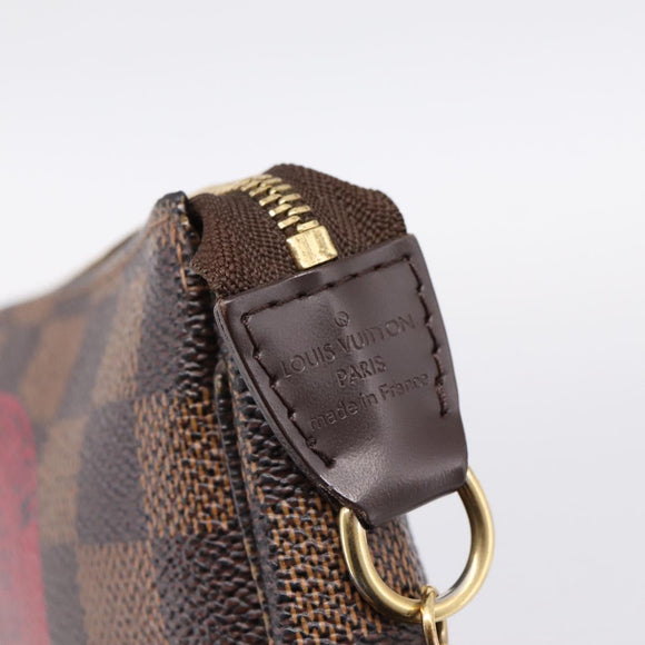 LOUIS VUITTON Damier Ebene T&B Mini Pochette Accessoires N58011 LV Auth 199155A