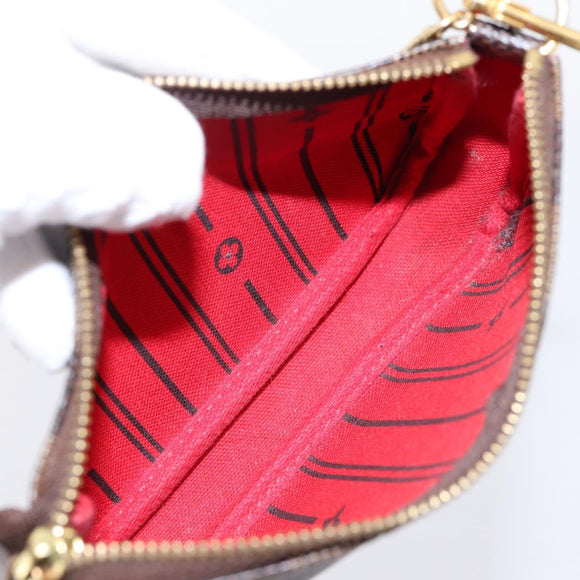 LOUIS VUITTON Damier Ebene T&B Mini Pochette Accessoires N58011 LV Auth 199155A