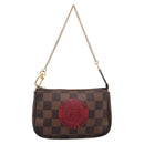 LOUIS VUITTON Damier Ebene T&B Mini Pochette Accessoires N58011 LV Auth 199155A-13