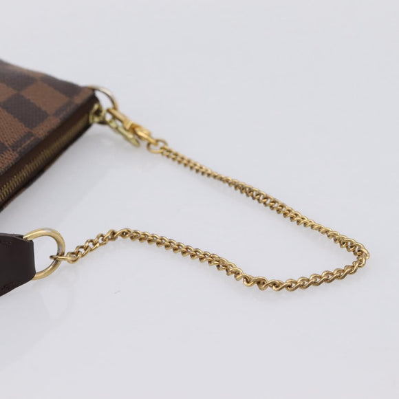 LOUIS VUITTON Damier Ebene T&B Mini Pochette Accessoires N58011 LV Auth 199155A