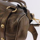 Miu Miu Hand Bag Vitellolux 2way Gold Auth 199156V-16
