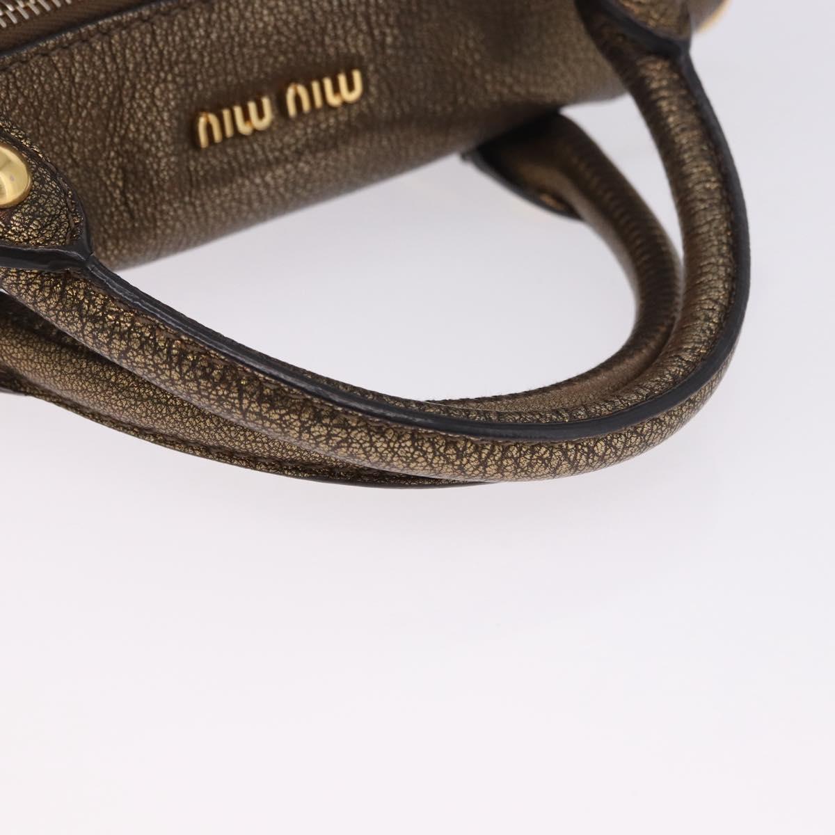 Miu Miu Hand Bag Vitellolux 2way Gold Auth 199156V | Brand Street