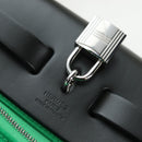 HERMES Air Zip PM Hand Bag Canvas 2way Green Silver Auth 199157SM-20