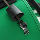 HERMES Air Zip PM Hand Bag Canvas 2way Green Silver Auth 199157SM-21