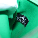 HERMES Air Zip PM Hand Bag Canvas 2way Green Silver Auth 199157SM-26