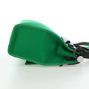HERMES Air Zip PM Hand Bag Canvas 2way Green Silver Auth 199157SM-4