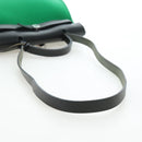 HERMES Air Zip PM Hand Bag Canvas 2way Green Silver Auth 199157SM-8