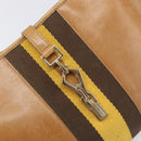 GUCCI Jackie Sherry Line Hand Bag Leather Brown Gold 001 4057 Auth 199158A-17