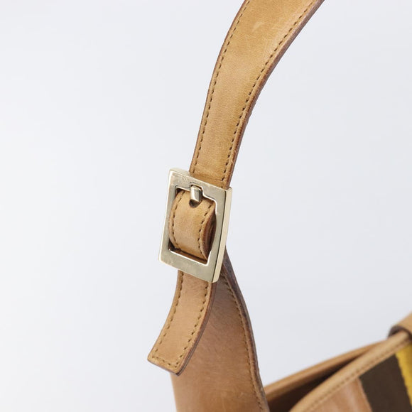 GUCCI Jackie Sherry Line Hand Bag Leather Brown Gold 001 4057 Auth 199158A