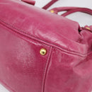 Miu Miu Hand Bag Vitellolux 2way Pink Gold Auth 199159M-17