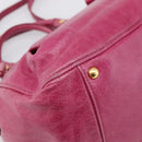 Miu Miu Hand Bag Vitellolux 2way Pink Gold Auth 199159M-18
