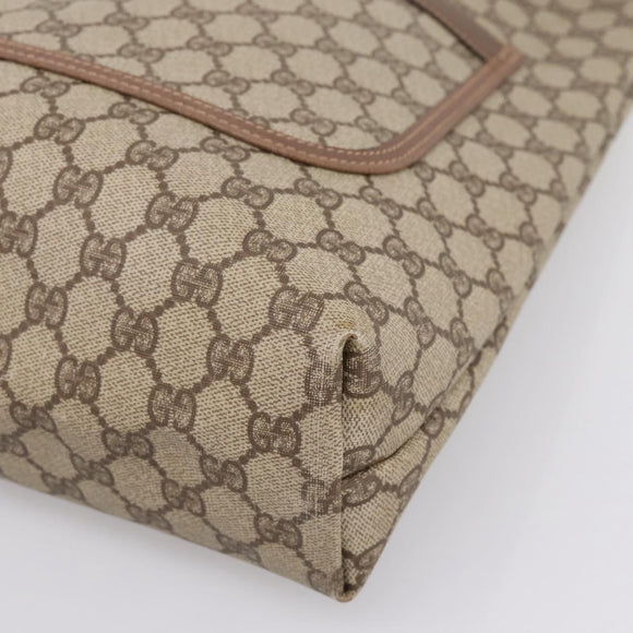 GUCCI GG Supreme Web Sherry Line Tote Bag PVC Beige Gold 002 58 6487 Auth 199161
