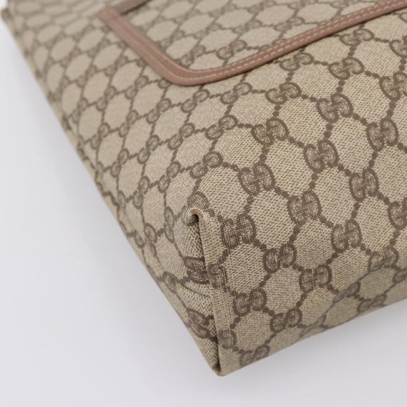 GUCCI GG Supreme Web Sherry Line Tote Bag PVC Beige Gold 002 58 6487 Auth 199161