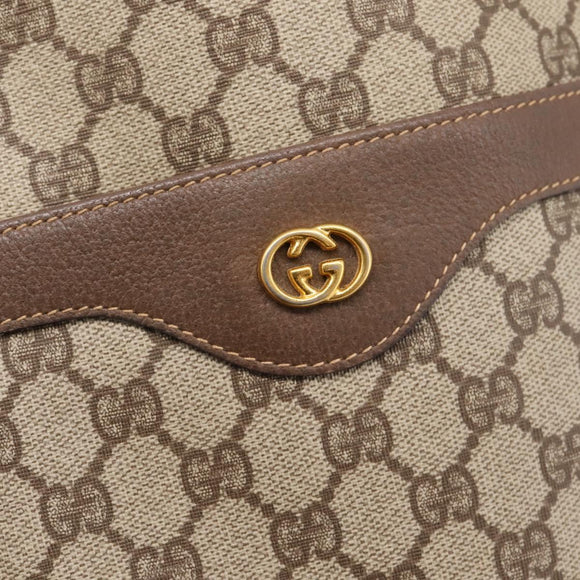 GUCCI GG Supreme Web Sherry Line Tote Bag PVC Beige Gold 002 58 6487 Auth 199161