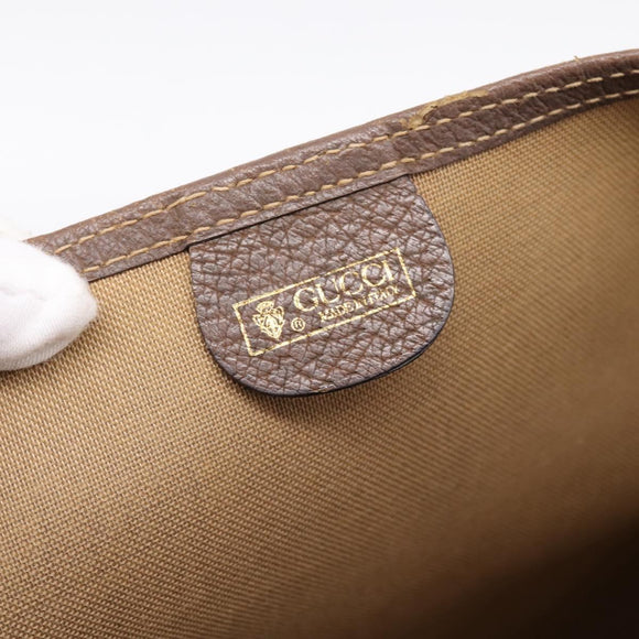 GUCCI GG Supreme Web Sherry Line Tote Bag PVC Beige Gold 002 58 6487 Auth 199161